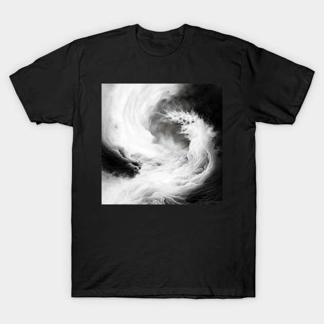 Tossed Black Waves T-Shirt by TheArtfulAllie